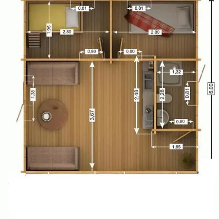 Drewniany Na Skraju Mikolajek بيت خشبي